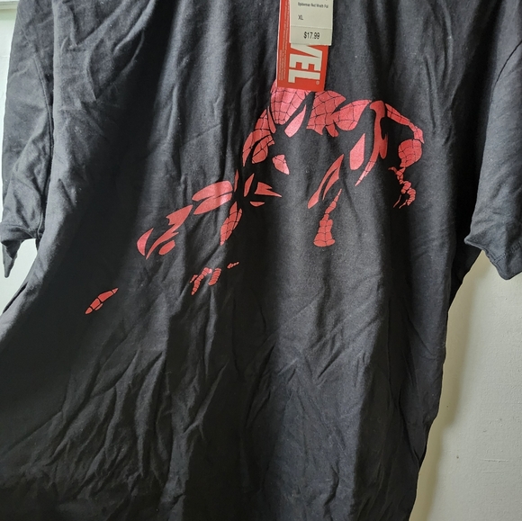 Spiderman Marvel Vintage Six Flags Original XL T shirt Black New Tag - Picture 6 of 8